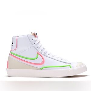 Nike limited White High-Tops in infinite watermelon & neon green, size W 8.5